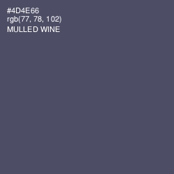 #4D4E66 - Mulled Wine Color Image
